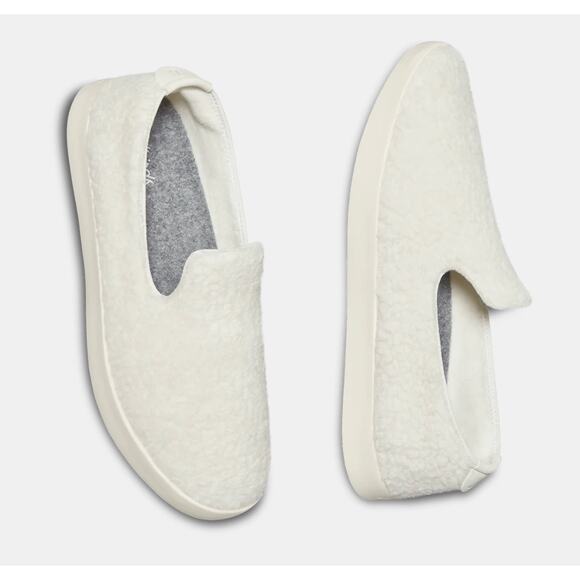 Allbirds Wool Lounger Fluff Natural White Men's Size 12 NEW Slip-On Loafer - Picture 1 of 14